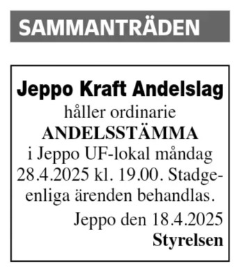 andelsstaemma